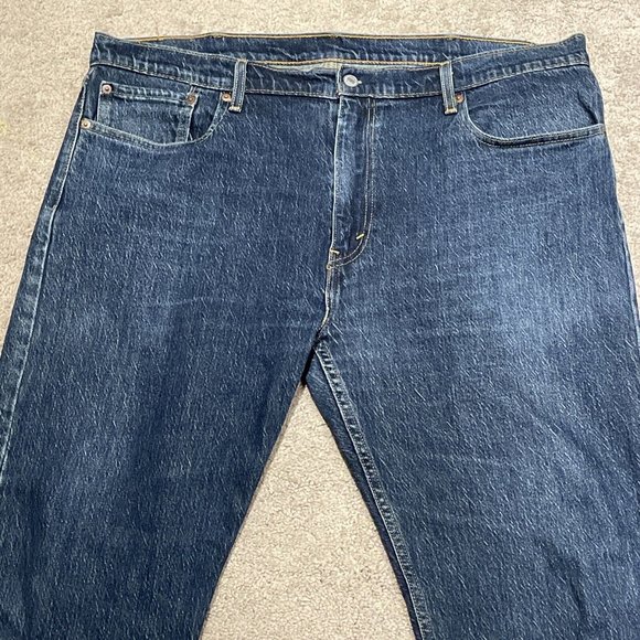 Levis 502 Jeans Men 40x30 (Tag: 40X34) Tapered Leg Regular Fit Denim Pants Blue - Picture 3 of 15